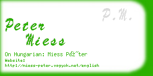 peter miess business card